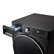 LG 13kg AI DD™ ezDispense™ Washing Machine, Platinum Black, F4Y913BCTA1